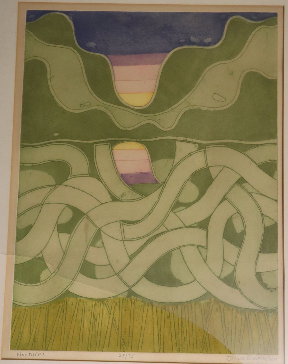 John Brunsden (1933-2014), two limited edition prints, Tangle and Nocturn, signed, 30/50 and 28/75, 62 x 47cm